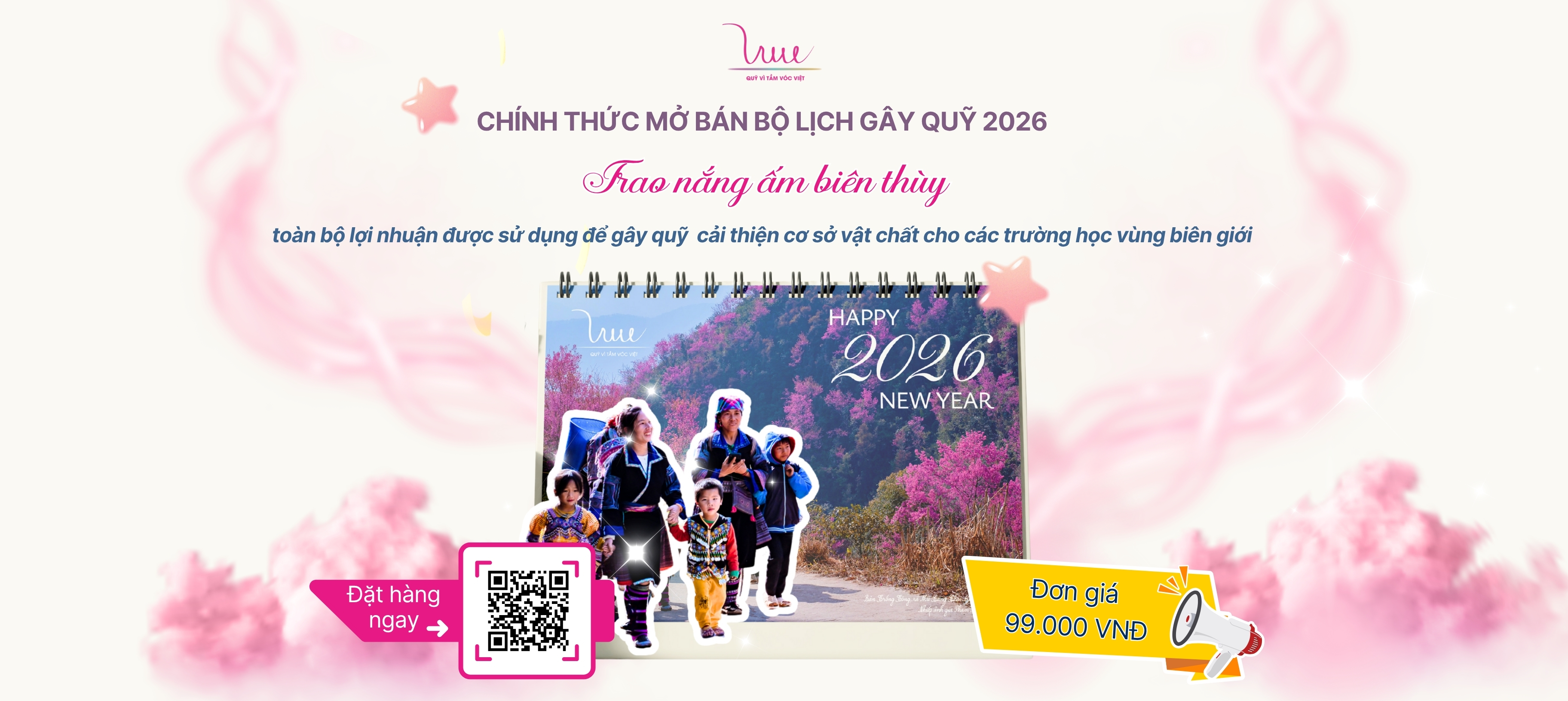 CHÍNH THỨC MỞ BÁN - Bộ lịch gây quỹ 2026 “Trao nắng ấm biên thuỳ”